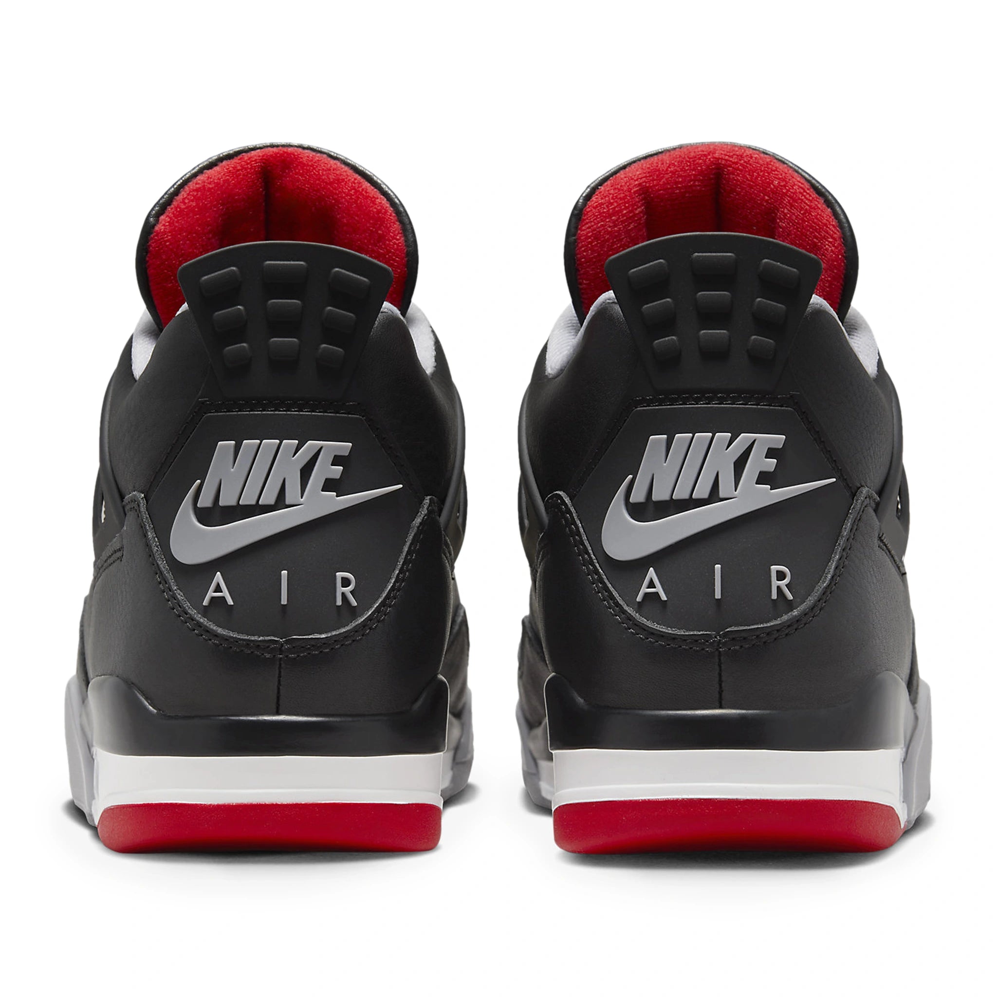 Heel view of Air Jordan 4 OG Bred Reimagined